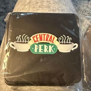 Central Perk Black Logo Coasters